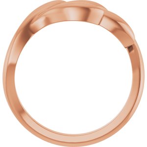 14K Rose Gold Olive Branch Ring – image 2