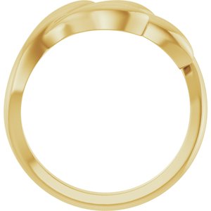 14K Yellow Gold Olive Branch Ring – image 2