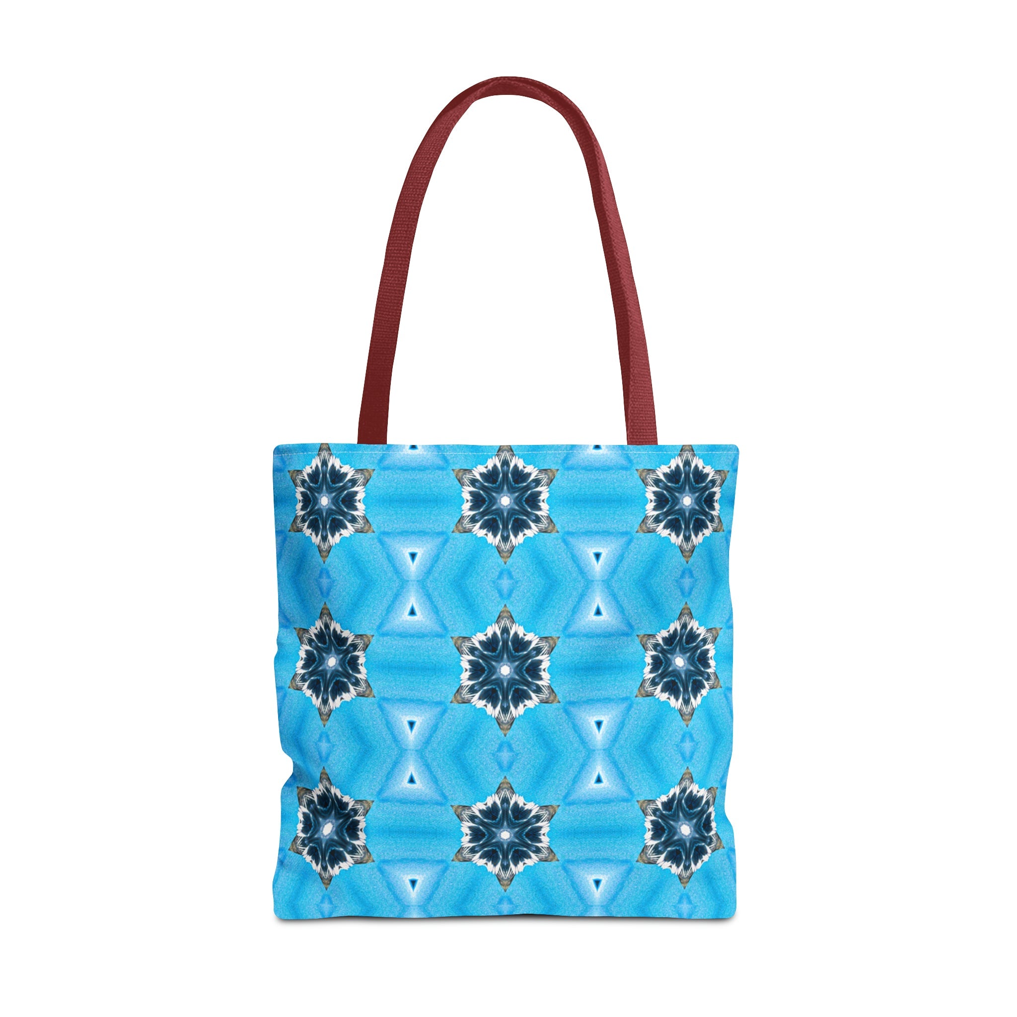 Blue Diamond Pattern Printed Tote Bag