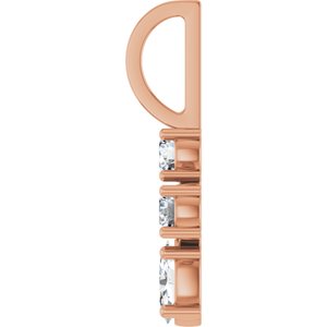 14K Rose Gold 5x3 mm Oval Cross Charm/Pendant Mounting – image 5
