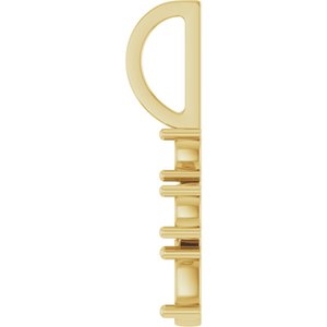 14K Yellow Gold 5x3 mm Oval Cross Charm/Pendant Mounting – image 6