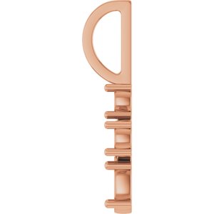 14K Rose Gold 5x3 mm Oval Cross Charm/Pendant Mounting – image 6