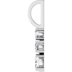14K White Gold 5x3 mm Oval Cross Charm/Pendant Mounting – image 5