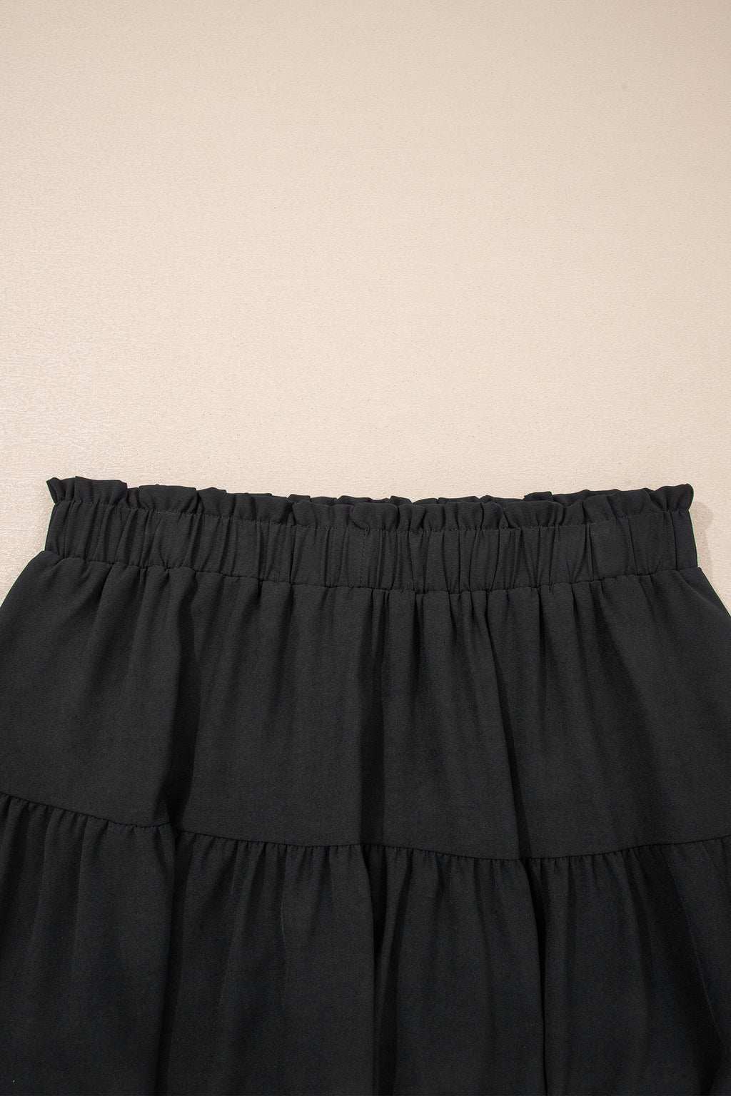 Plus Size Boho Frilled Elastic Waist Shorts