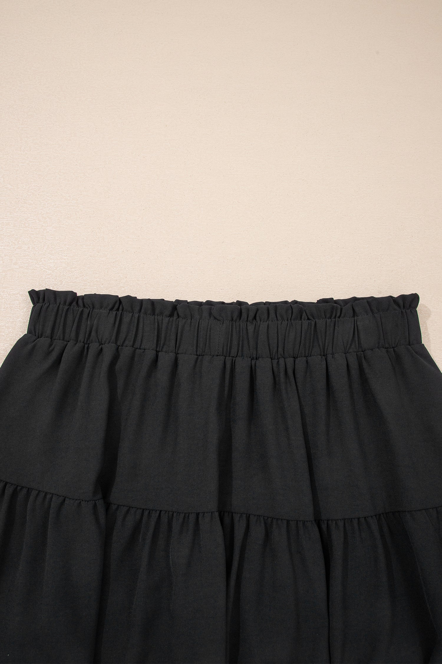 Plus Size Boho Frilled Elastic Waist Shorts