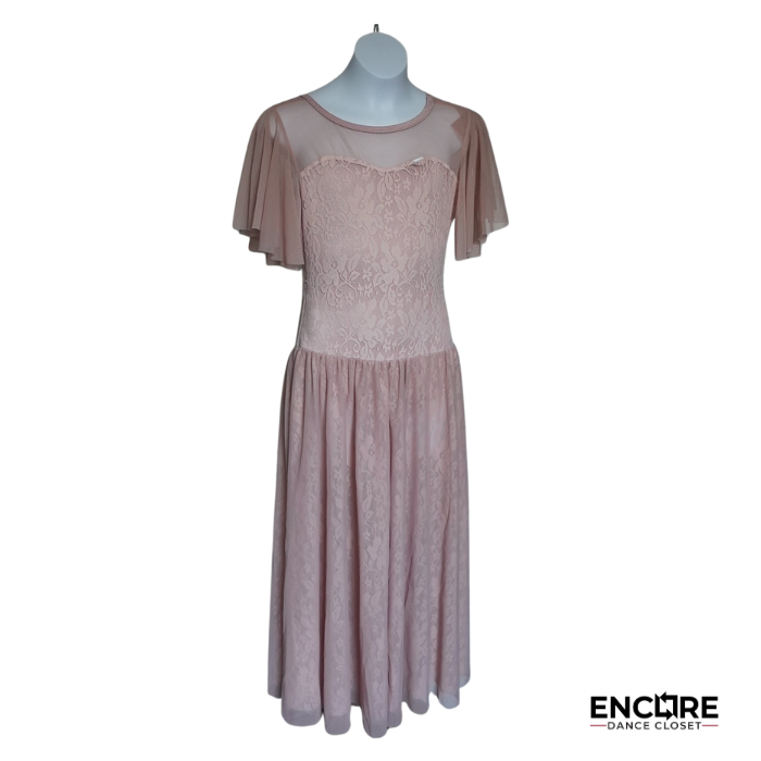 Ethereal Dusty Pink Lyrical Dress