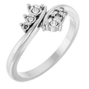 Platinum 2.5 mm Round Graduated Bypass Ring Mounting – image 2