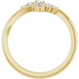 14K Yellow Gold 2.5 mm Round Graduated Bypass Ring Mounting – image 3