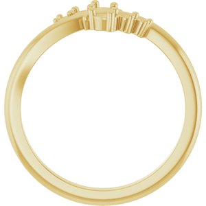 14K Yellow Gold 2.5 mm Round Graduated Bypass Ring Mounting – image 4