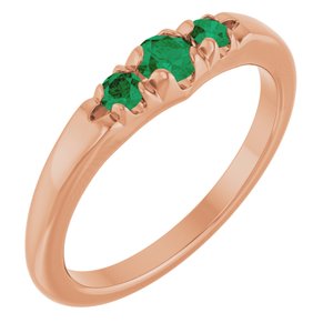 Stuller reference image for ELB Exclusive Eira Round Three-Stone Custom Ring