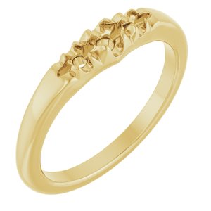 14K Yellow Gold 3.5 mm Round Accented Ring Mounting – image 2