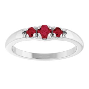 Platinum Lab-Grown Ruby  Ring – image 4