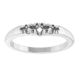 Platinum 3.5 mm Round Accented Ring Mounting – image 6