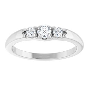 Sterling Silver 3.5 mm Round Accented Ring Mounting – image 5