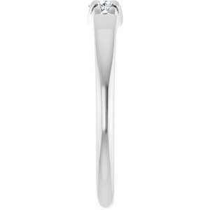 Platinum 3.5 mm Round Accented Ring Mounting – image 7