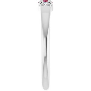Sterling Silver Lab-Grown Ruby  Ring – image 4