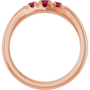 14K Rose Gold Lab-Grown Ruby  Ring – image 2