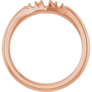 14K Rose Gold 3.5 mm Round Accented Ring Mounting – image 4