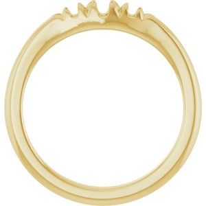 14K Yellow Gold 3.5 mm Round Accented Ring Mounting – image 4
