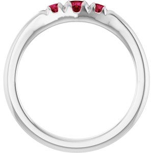 Platinum Lab-Grown Ruby  Ring – image 3