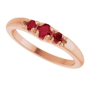 14K Rose Gold Lab-Grown Ruby  Ring – image 5