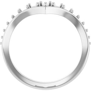 Platinum 3 mm Round Graduated V Ring Mounting – image 4