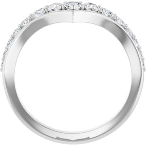Platinum 3 mm Round Graduated V Ring Mounting – image 3