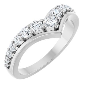 Sterling Silver 3 mm Round Graduated V Ring Mounting