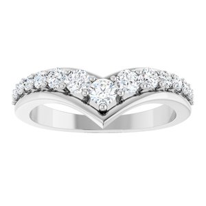 Platinum 3 mm Round Graduated V Ring Mounting – image 5