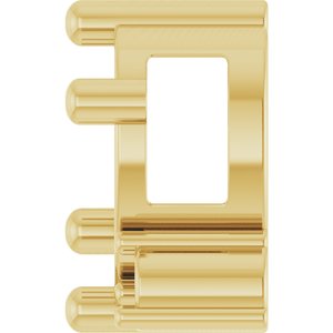 10K Yellow Gold 7x5 mm Oval Slide Pendant Mounting – image 6