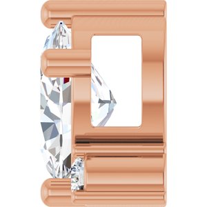 14K Rose Gold 7x5 mm Oval Slide Pendant Mounting – image 5
