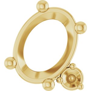 10K Yellow Gold 7x5 mm Oval Slide Pendant Mounting – image 2