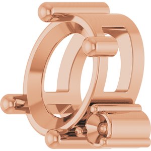 14K Rose Gold 7x5 mm Oval Slide Pendant Mounting – image 4