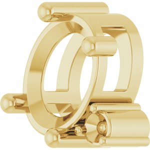 10K Yellow Gold 7x5 mm Oval Slide Pendant Mounting – image 4