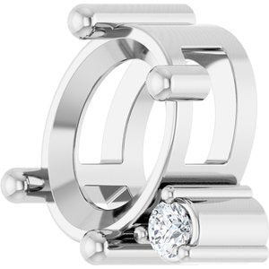 Sterling Silver 7x5 mm Oval .03 CT Lab-Grown Diamond Semi-Set Slide Pendant – image 4