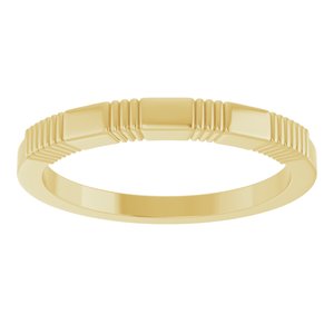 10K Yellow Gold Engravable Stackable Family Ring – image 3