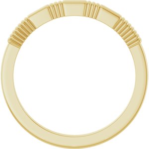 14K Yellow Gold Engravable Stackable Family Ring – image 2
