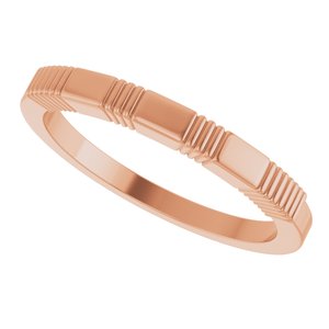 14K Rose Gold Engravable Stackable Family Ring – image 5