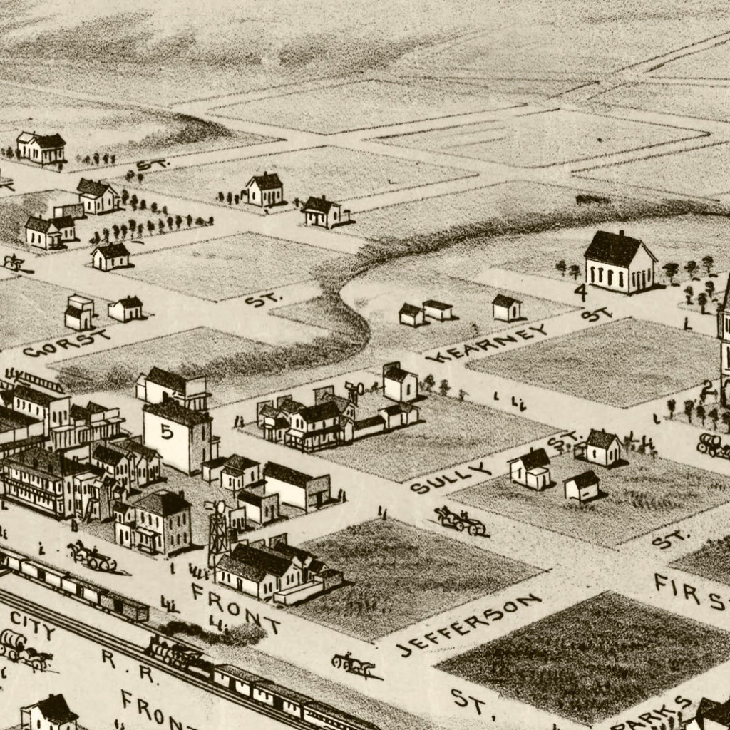 Vintage Map of Clarendon, Texas 1890