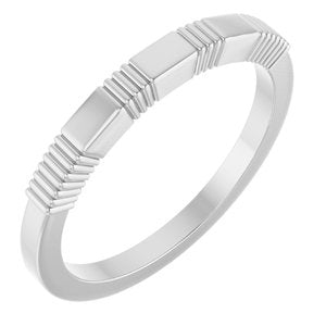 Sterling Silver Engravable Stackable Family Ring