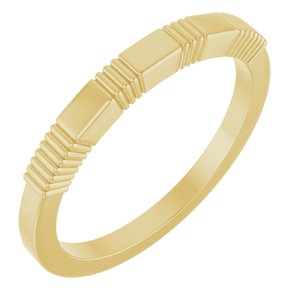 14K Yellow Gold Engravable Stackable Family Ring
