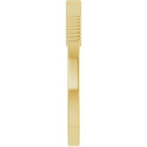 10K Yellow Gold Engravable Stackable Family Ring – image 4