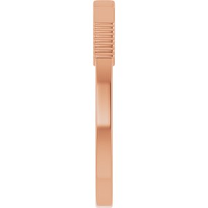 14K Rose Gold Engravable Stackable Family Ring – image 4