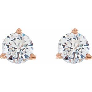 14K Rose Gold 3/4 CTW Natural Diamond Stud Earrings – image 2