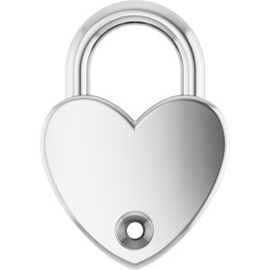 Platinum .03 CT Diamond Heart Locket Charm/Pendant – image 2