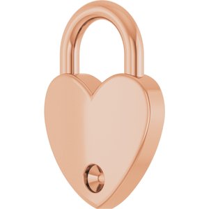 14K Rose Gold .03 CT Diamond Heart Locket Charm/Pendant – image 4