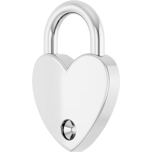 Platinum .03 CT Diamond Heart Locket Charm/Pendant – image 4