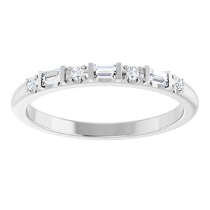 Sterling Silver 1/6 CTW Natural Diamond Family Stackable Ring – image 3