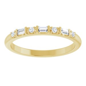 14K Yellow Gold 1/6 CTW Lab-Grown Diamond Family Stackable Ring – image 3