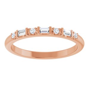 14K Rose Gold Family Stackable Ring Mounting – image 5